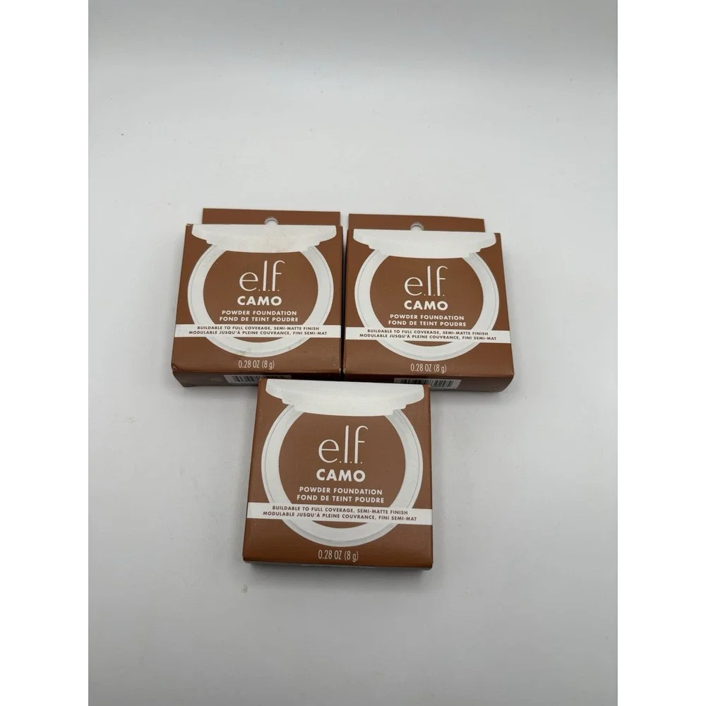 New 3x elf Camo‎ Powder Foundation .28oz 8g Tan 460 W Bronze Lot Of 3